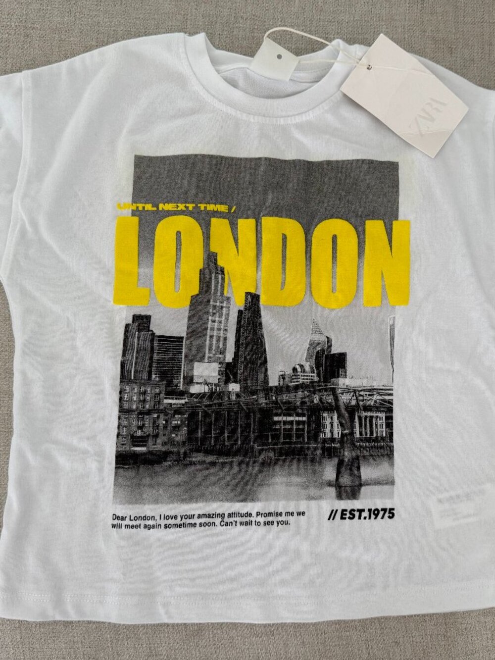 Zara kids London graphic Boxy t-shirt